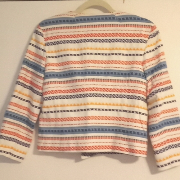 Trina Turk "Beatrix" Multi Color Woven Moto Jacket in Size 4 (NWT) - Picture 5 of 11